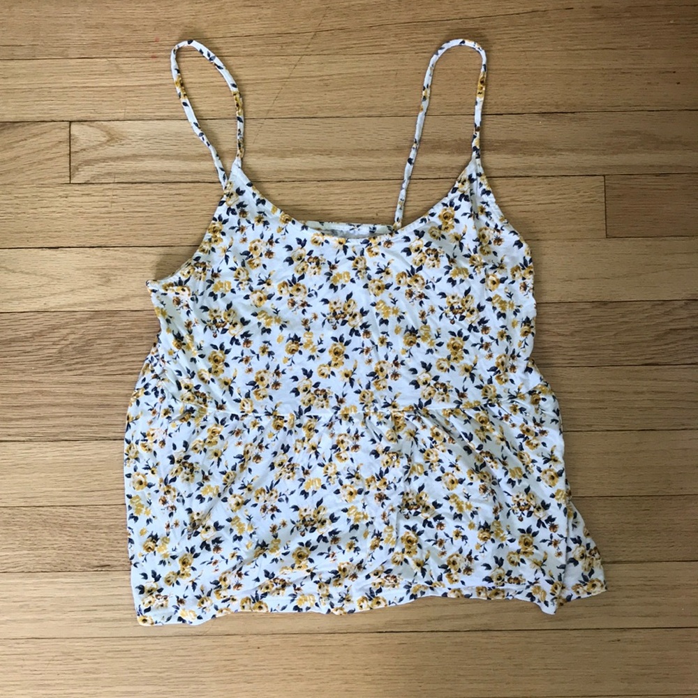 American Eagle floral flowy babydoll tank top